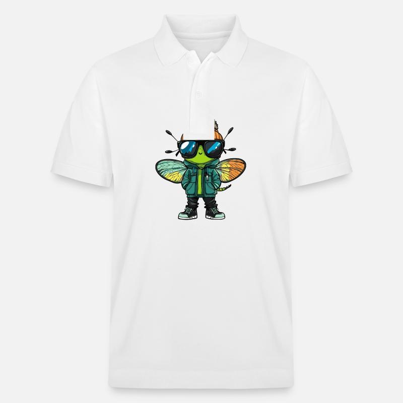 Libelle Cool Comic - Stanley/Stella Unisex Bio-Poloshirt PREPSTER - Weiß