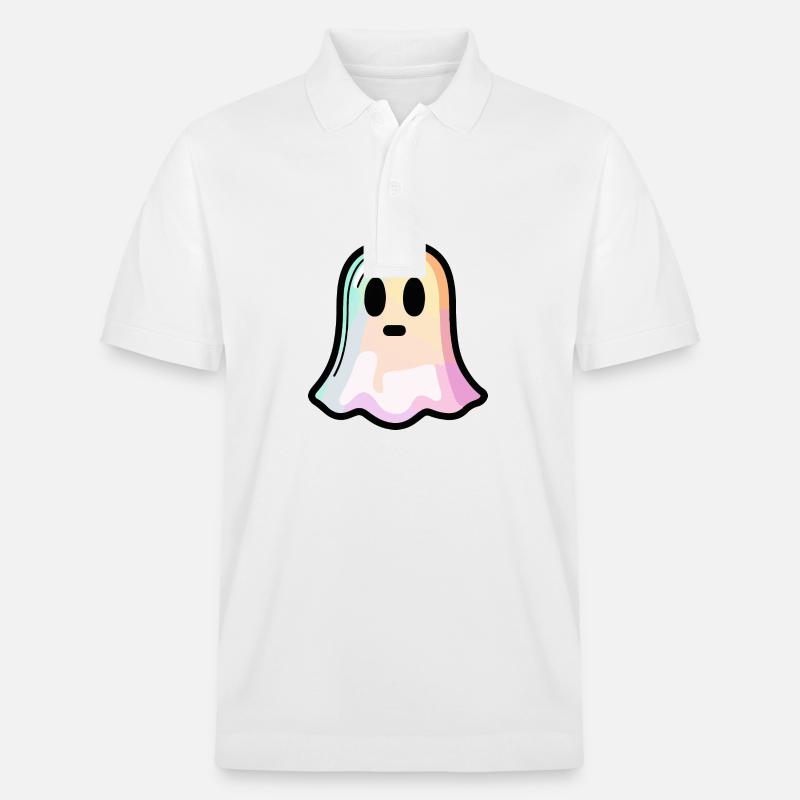 Geist Halloween Comic Süß - Stanley/Stella Unisex Bio-Poloshirt PREPSTER - Weiß
