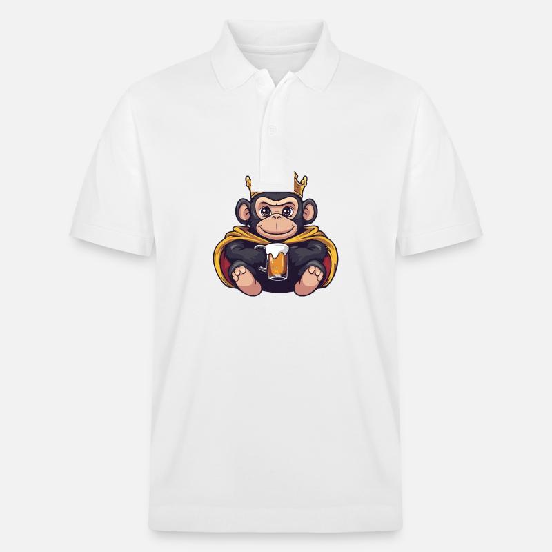 Affe Bier Lustig - Stanley/Stella Unisex Bio-Poloshirt PREPSTER - Weiß