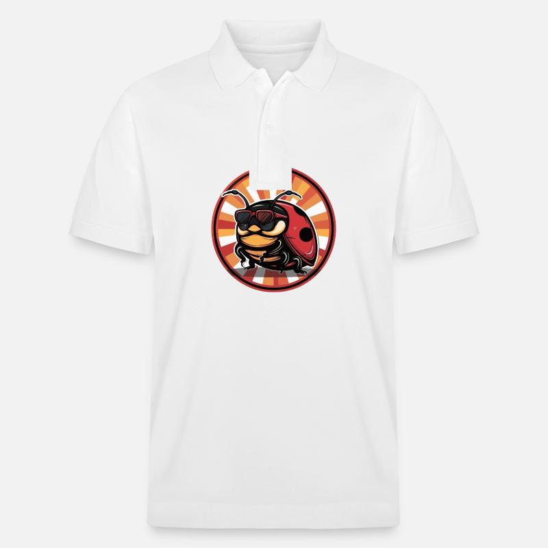 Marienkäfer Comic - Stanley/Stella Unisex Bio-Poloshirt PREPSTER - Weiß