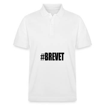 BAC. BACCALAUREAT. BREVET. DNB. EXAMEN. BRAVO - Polo PREPSTER bio Stanley/Stella Unisexe - blanc - Devant - Roxy (174cm) & Andy (188cm)