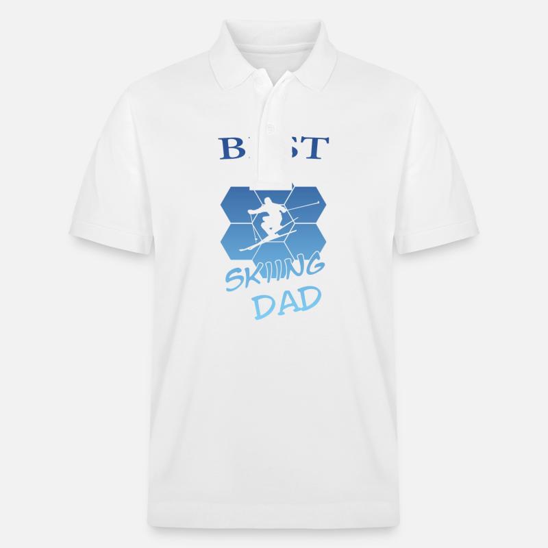 best skiing dad - Stanley/Stella Unisex Bio-Poloshirt PREPSTER - Weiß