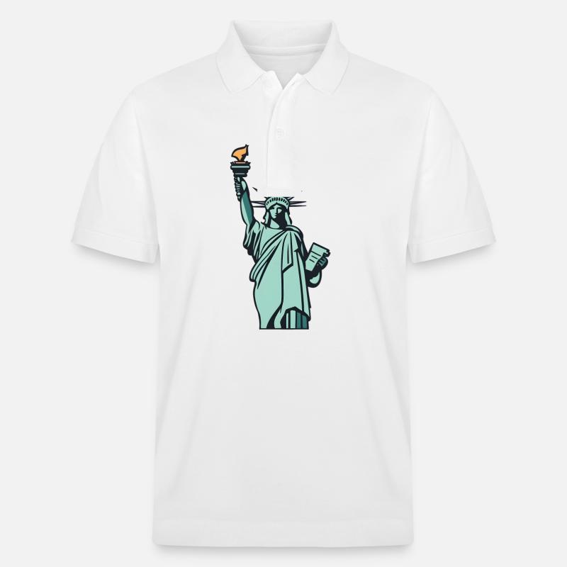Freiheitsstatue - Stanley/Stella Unisex Bio-Poloshirt PREPSTER - Weiß