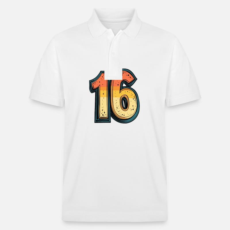 16 Symbole numérique - Polo PREPSTER bio Stanley/Stella Unisexe - blanc