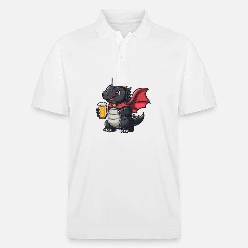 Dragon Bière Drôle - Polo PREPSTER bio Stanley/Stella Unisexe - blanc