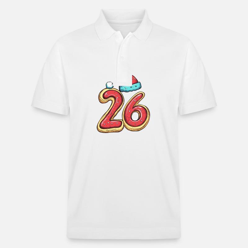 26 Numéro Noël - Polo PREPSTER bio Stanley/Stella Unisexe - blanc