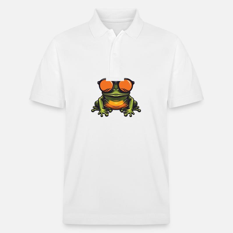 Grenouille Drôle Cool - Polo PREPSTER bio Stanley/Stella Unisexe - blanc