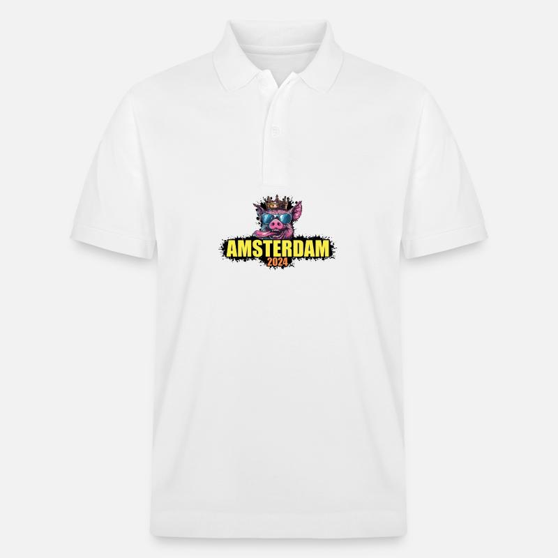 Cochon d’Amsterdam 2024 - Polo PREPSTER bio Stanley/Stella Unisexe - blanc