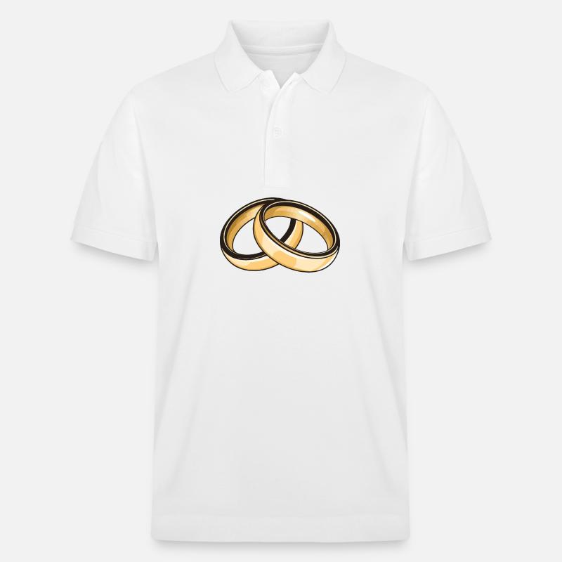 Eheringe Hochzeit - Stanley/Stella Unisex Bio-Poloshirt PREPSTER - Weiß