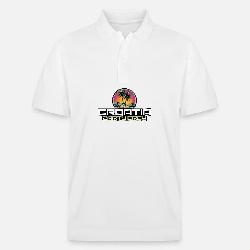 Croatie Party Crew Vacances - Polo PREPSTER bio Stanley/Stella Unisexe - blanc