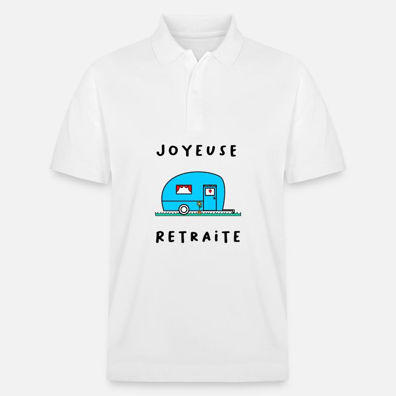 RETRAITE. RETRAITE. RETRAITEE. RETRAITE - Polo PREPSTER bio Stanley/Stella Unisexe - blanc