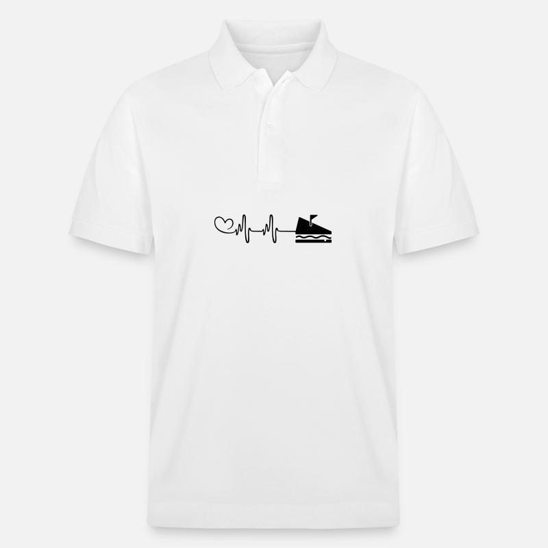 Sandwich Puls Herz - Stanley/Stella Unisex Bio-Poloshirt PREPSTER - Weiß