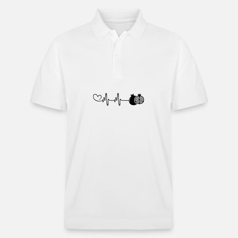 Pouls de cœur de grenade - Polo PREPSTER bio Stanley/Stella Unisexe - blanc