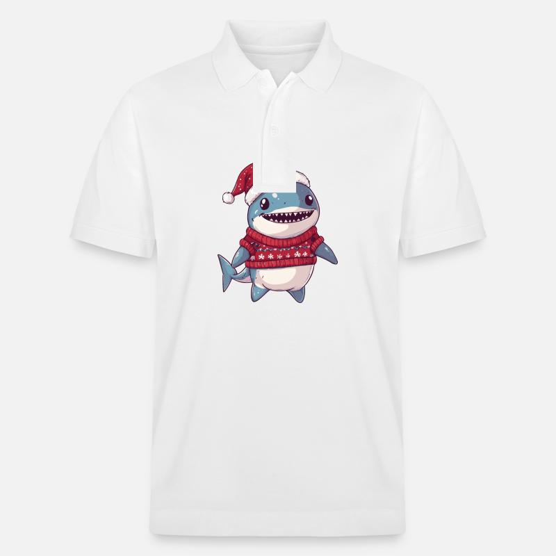 Hai Weihnachten Comic - Stanley/Stella Unisex Bio-Poloshirt PREPSTER - Weiß