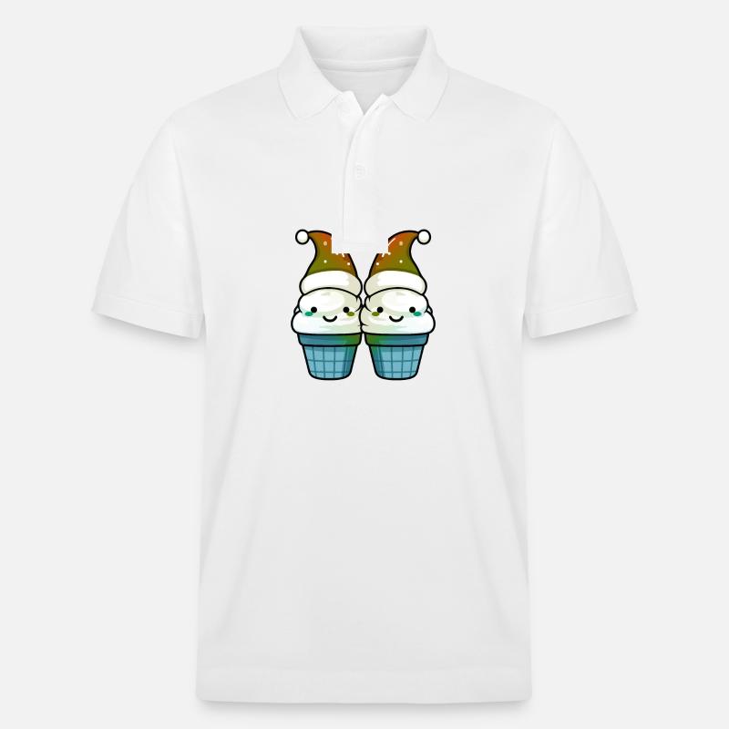 Glace de Noël délicieuse - Polo PREPSTER bio Stanley/Stella Unisexe - blanc
