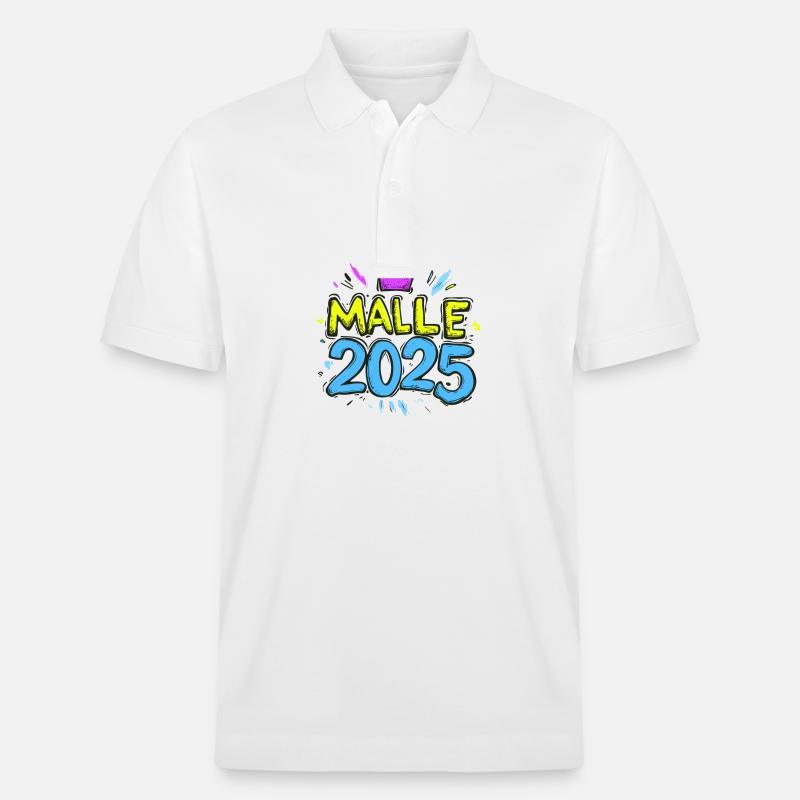 Tourisme Malle 2025 Majorque - Polo PREPSTER bio Stanley/Stella Unisexe - blanc