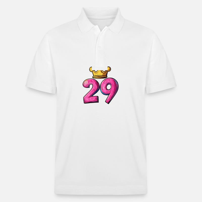 29 Nombre Couronne - Polo PREPSTER bio Stanley/Stella Unisexe - blanc