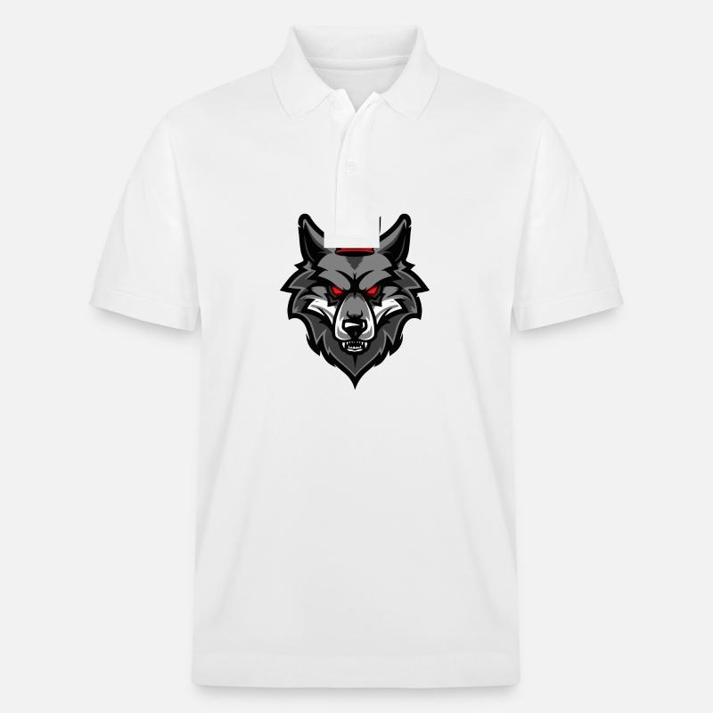 Wolf Kopf Krone - Stanley/Stella Unisex Bio-Poloshirt PREPSTER - Weiß