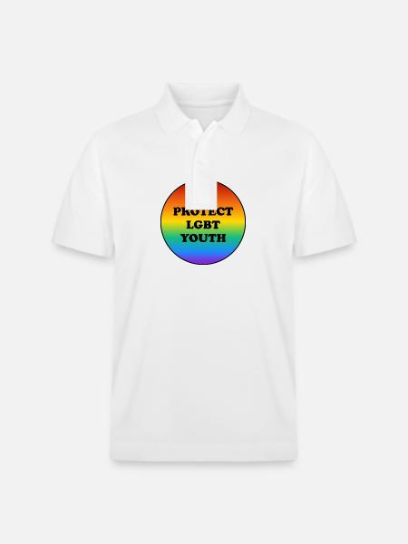 Protect LGBT Youth - Stanley/Stella Unisex Organic Polo Shirt PREPSTER - white