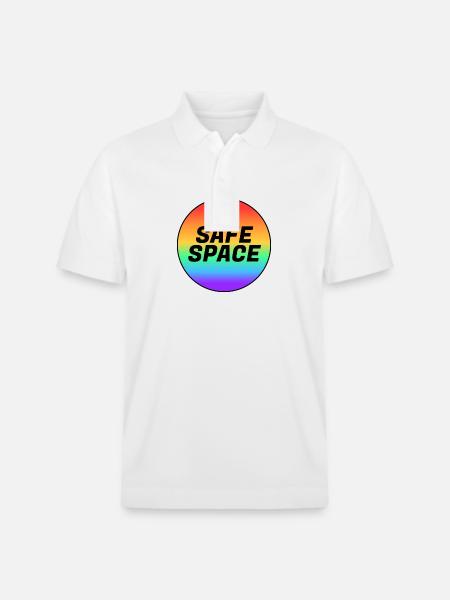 LGBTQ safe space - Stanley/Stella Unisex Organic Polo Shirt PREPSTER - white