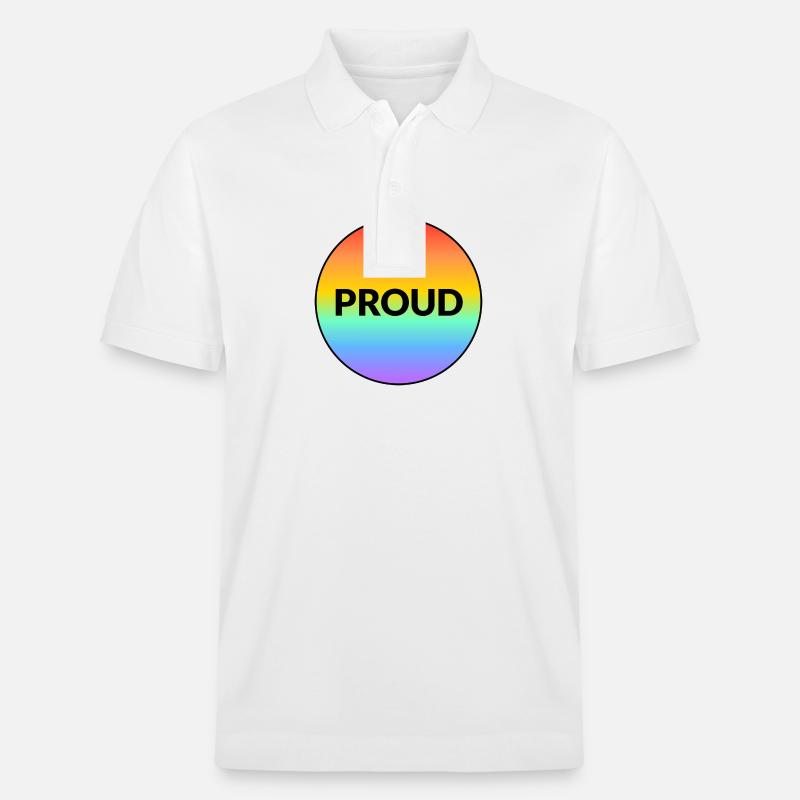 Stolzer LGBTQ-Pride-Regenbogen - Stanley/Stella Unisex Bio-Poloshirt PREPSTER - Weiß