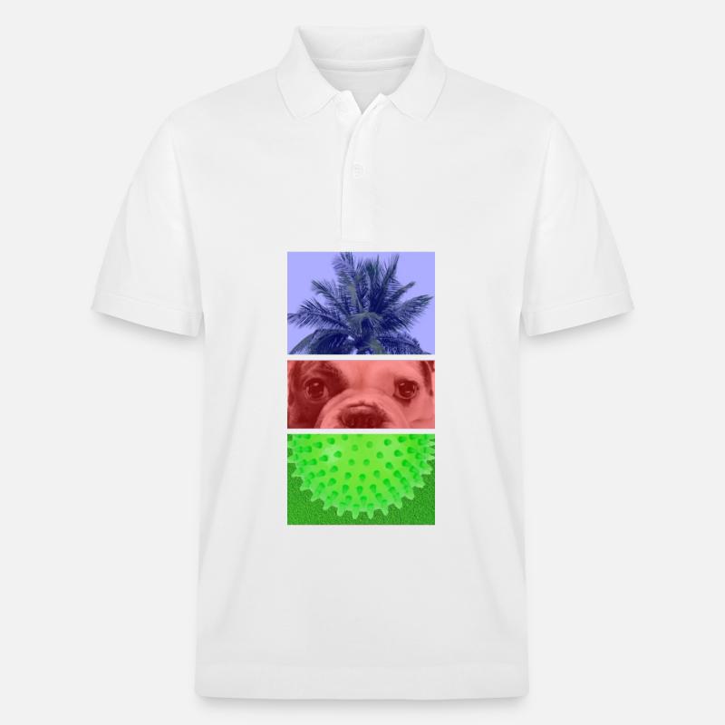 Triptychonpalme – Hund – Stacheln - Stanley/Stella Unisex Bio-Poloshirt PREPSTER - Weiß