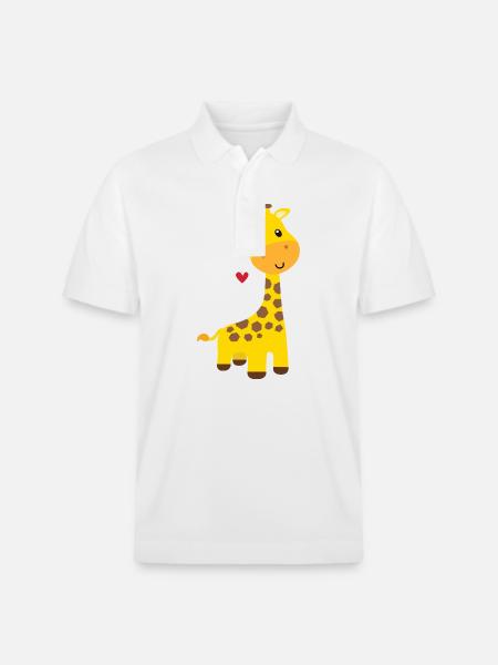 Giraffe - Stanley/Stella Unisex Organic Polo Shirt PREPSTER - white