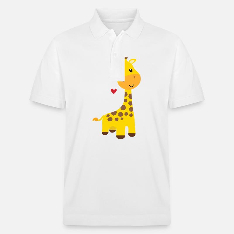 Giraffe - Stanley/Stella Unisex Organic Polo Shirt PREPSTER - white