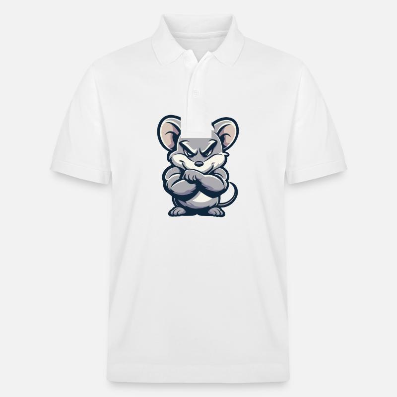 Bande dessinée souris - Polo PREPSTER bio Stanley/Stella Unisexe - blanc