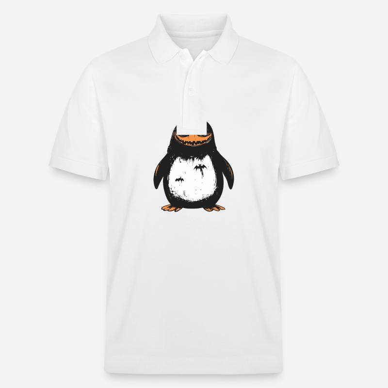 Pinguin Halloween Comic Lustig - Stanley/Stella Unisex Bio-Poloshirt PREPSTER - Weiß