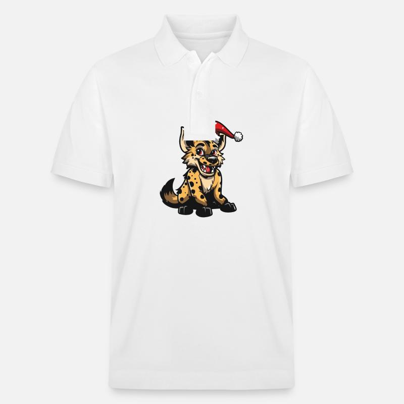 Hyäne Weihnachten - Stanley/Stella Unisex Bio-Poloshirt PREPSTER - Weiß