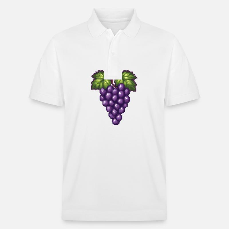 Raisins Pixel - Polo PREPSTER bio Stanley/Stella Unisexe - blanc