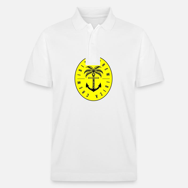 Palmier d’ancre d’équipage d’Ibiza - Polo PREPSTER bio Stanley/Stella Unisexe - blanc