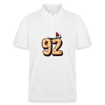 92 Number Christmas - Stanley/Stella Unisex Organic Polo Shirt PREPSTER - white - Front - Roxy (174cm) & Andy (188cm)