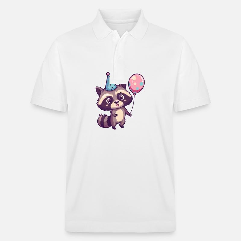 Raton laveur anniversaire bébé - Polo PREPSTER bio Stanley/Stella Unisexe - blanc