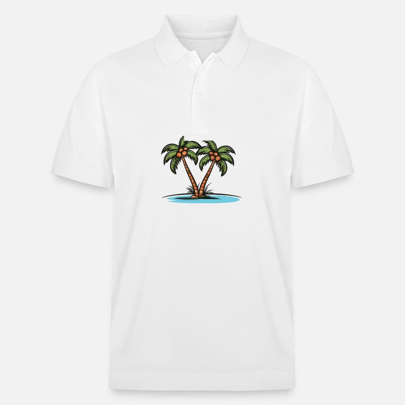 Vacances à Palm Island - Polo PREPSTER bio Stanley/Stella Unisexe - blanc