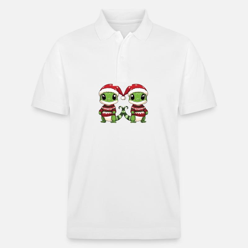 Echse Weihnachten Team - Stanley/Stella Unisex Bio-Poloshirt PREPSTER - Weiß