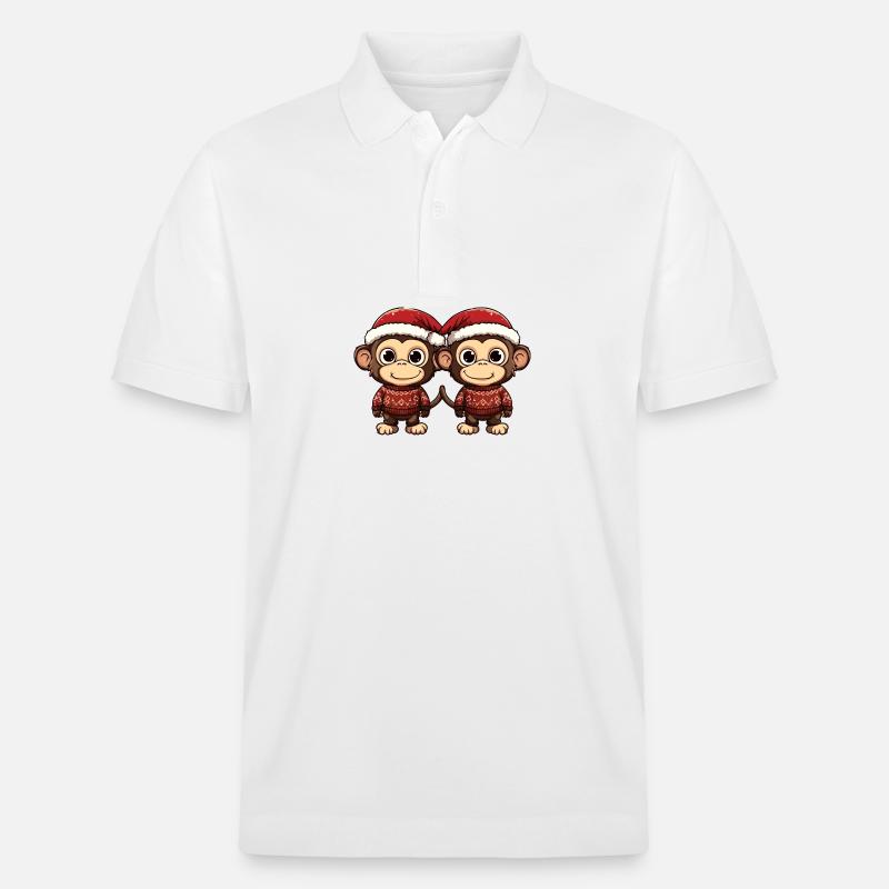 L’équipe de Noël des singes - Polo PREPSTER bio Stanley/Stella Unisexe - blanc