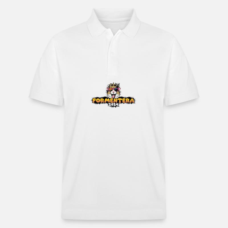 Formentera 2024 Hamster - Stanley/Stella Unisex Bio-Poloshirt PREPSTER - Weiß
