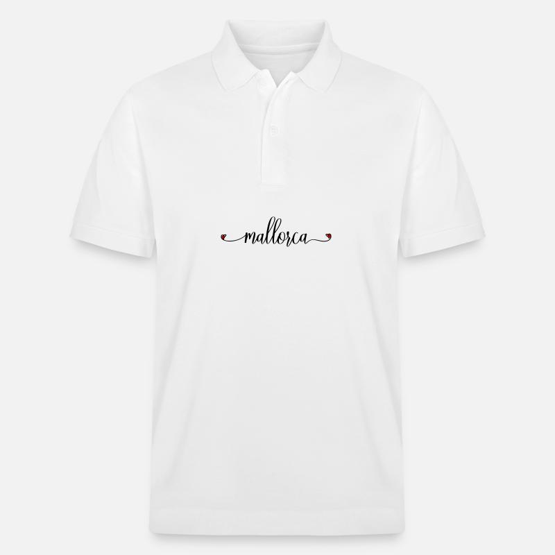 Mallorca Liebe Herz - Stanley/Stella Unisex Bio-Poloshirt PREPSTER - Weiß