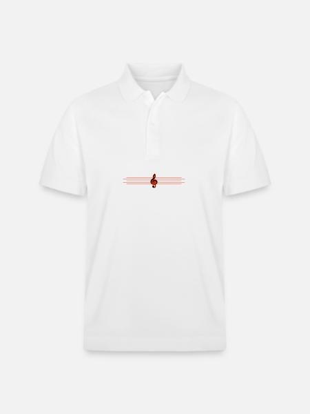 clef line - Stanley/Stella Unisex Organic Polo Shirt PREPSTER - white