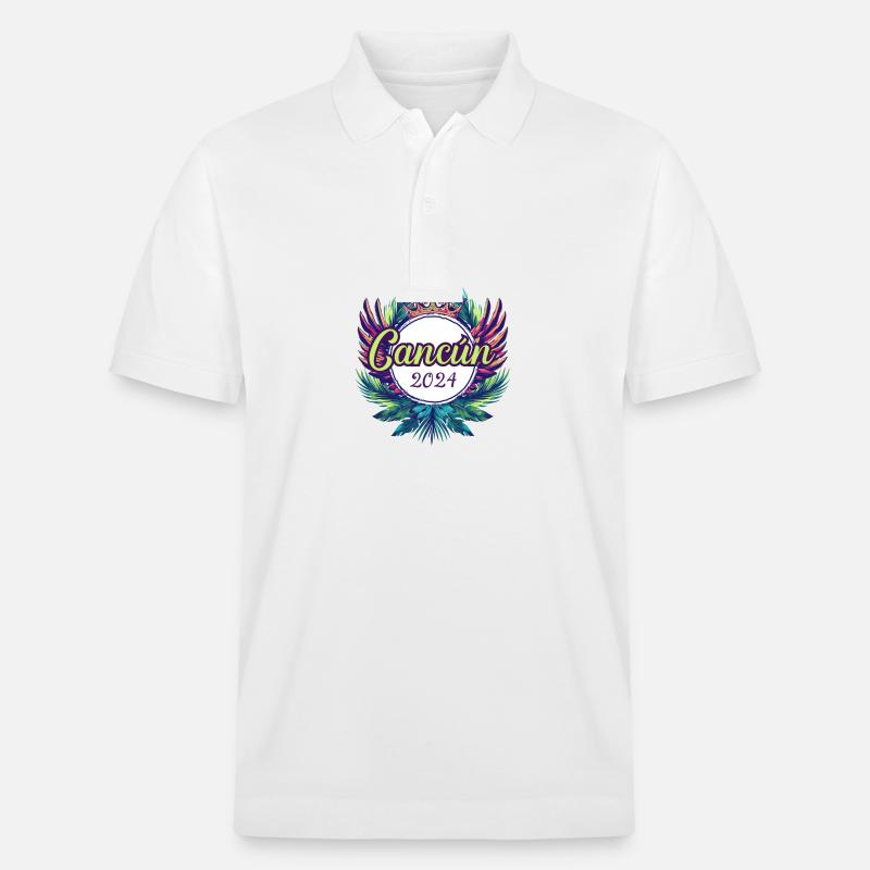 Cancun 2024 Bunt - Stanley/Stella Unisex Bio-Poloshirt PREPSTER - Weiß