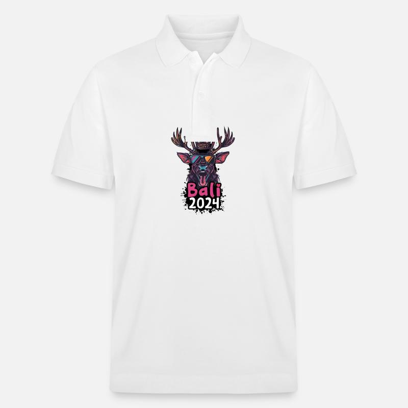 Bali 2024 Cerf - Polo PREPSTER bio Stanley/Stella Unisexe - blanc