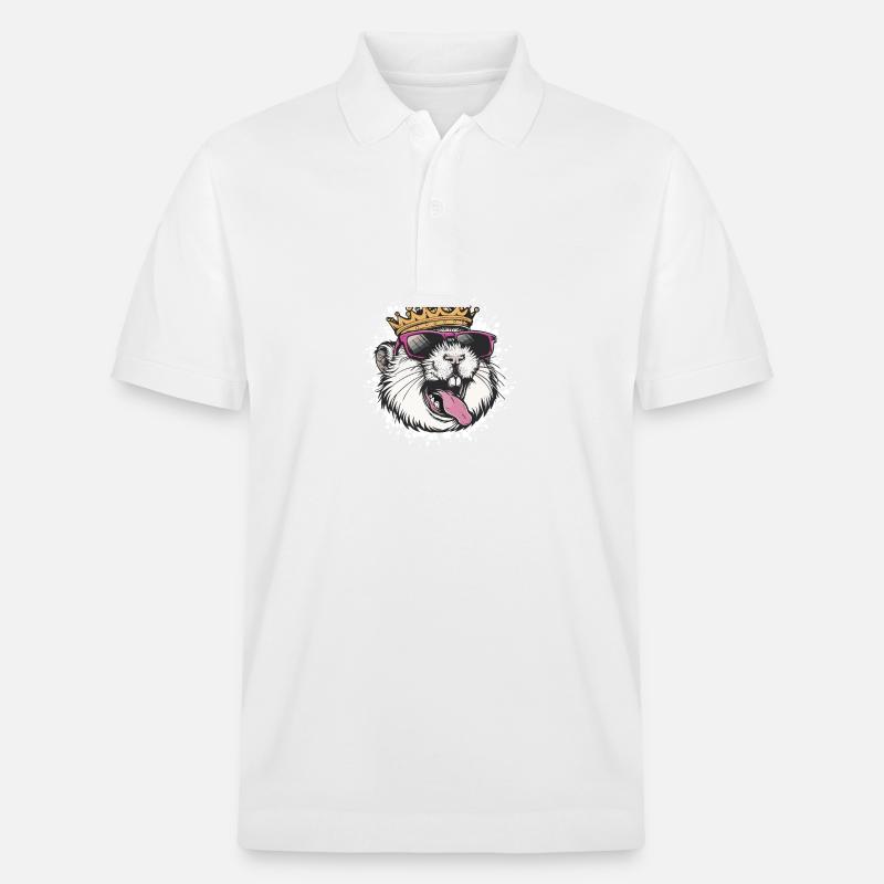 Bande dessinée Hamster - Polo PREPSTER bio Stanley/Stella Unisexe - blanc