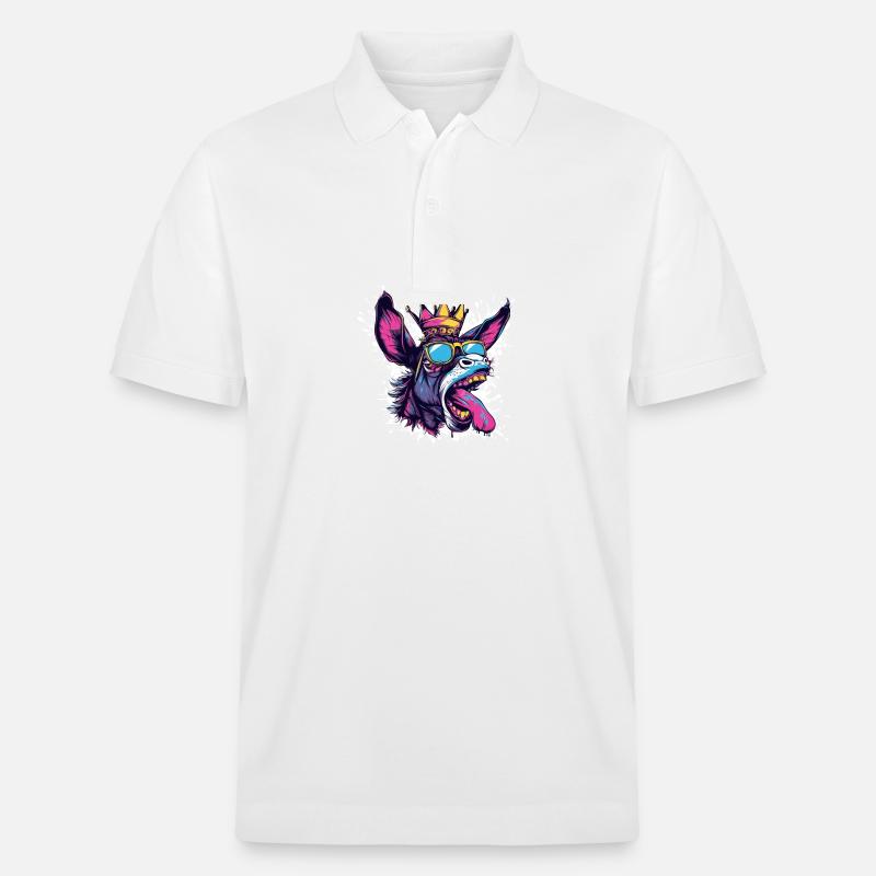 Esel Comic - Stanley/Stella Unisex Bio-Poloshirt PREPSTER - Weiß