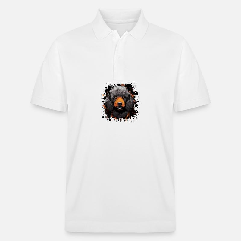 Caniche chien portrait - Polo PREPSTER bio Stanley/Stella Unisexe - blanc
