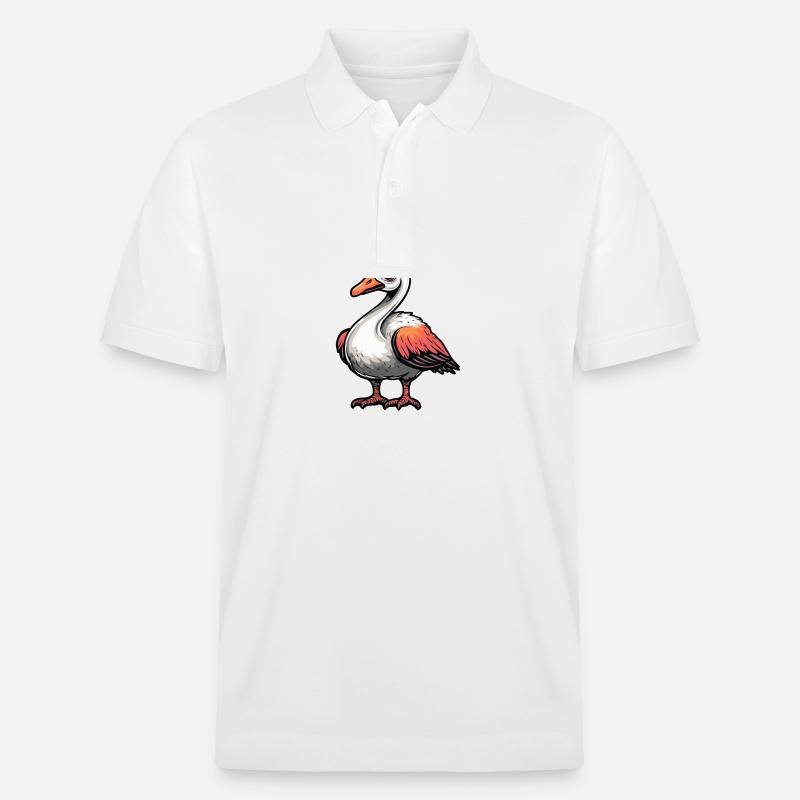 Gans Halloween Comic Zombie - Stanley/Stella Unisex Bio-Poloshirt PREPSTER - Weiß