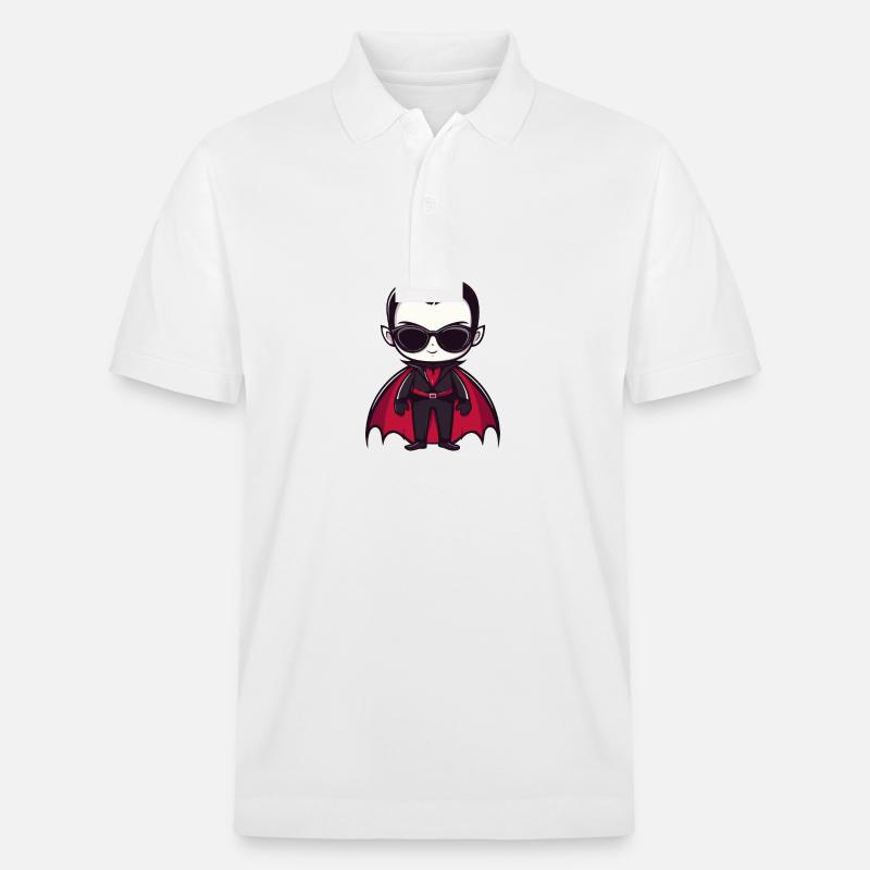 Vampir Halloween Cool - Stanley/Stella Unisex Bio-Poloshirt PREPSTER - Weiß