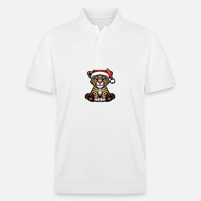 Noël léopard - Polo PREPSTER bio Stanley/Stella Unisexe - blanc