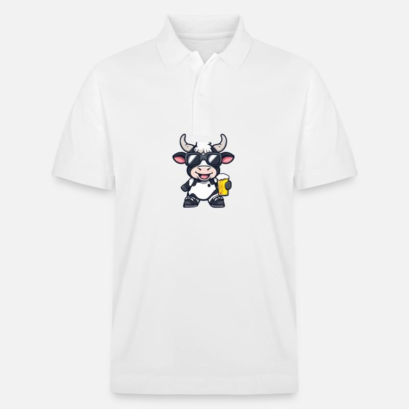 Kuh Ski Bier - Stanley/Stella Unisex Bio-Poloshirt PREPSTER - Weiß